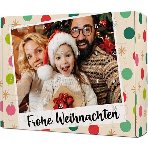 Personalisierter DIY Adventskalender mit Retro Foto Design zum selbst Befüllen