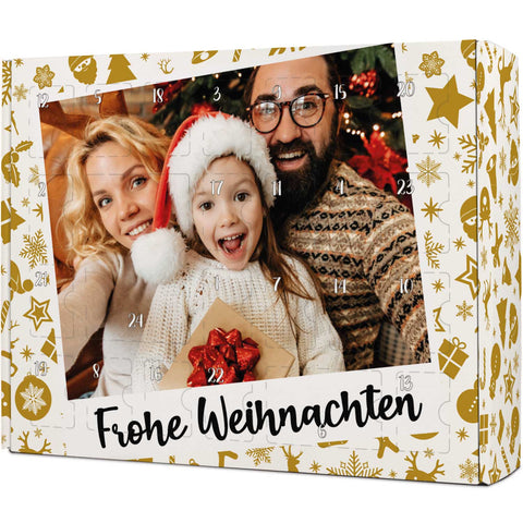 Personalisierter DIY Adventskalender mit Retro Foto Design zum selbst Befüllen