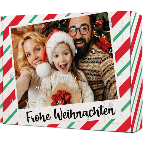 Personalisierter DIY Adventskalender mit Retro Foto Design zum selbst Befüllen