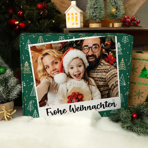 Personalisierter DIY Adventskalender mit Retro Foto Design zum selbst Befüllen