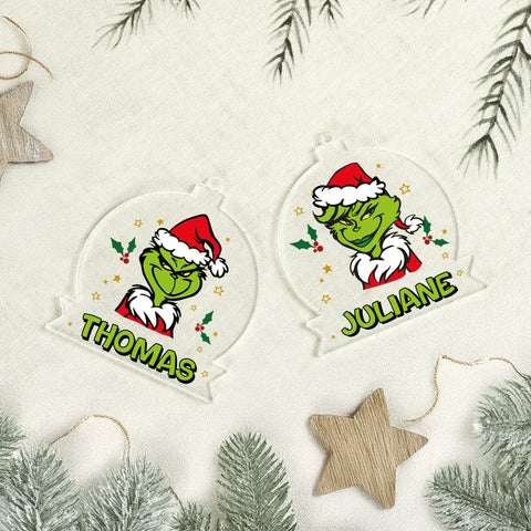 Christbaumschmuck aus Acryl - Grinch - Weihnachtsanhänger