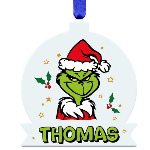 Christbaumschmuck aus Acryl - Grinch - Weihnachtsanhänger