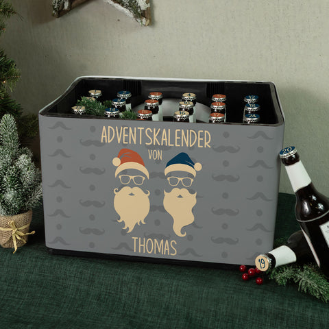 DIY Bierkasten Banderole mit 24 Deckelaufklebern - Cool Santa