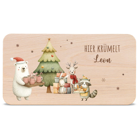 Frühstücksbrettchen zu Weihnachten - Festvorbereitung - personalisiert mit Name