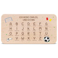 Frühstücksbrettchen mit Druckmotiv & Name - ABC Fußball