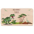 Frühstücksbrettchen mit Druckmotiv & Name - T-Rex Design