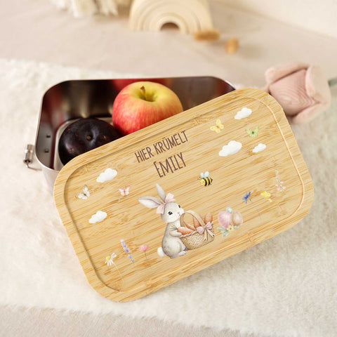 Brotdose mit Deckel für Kinder mit UV-Druck - Frohe Ostern - Versch. Motive