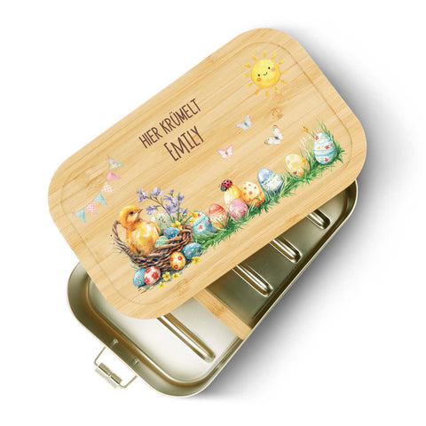 Brotdose mit Deckel für Kinder mit UV-Druck - Frohe Ostern - Versch. Motive