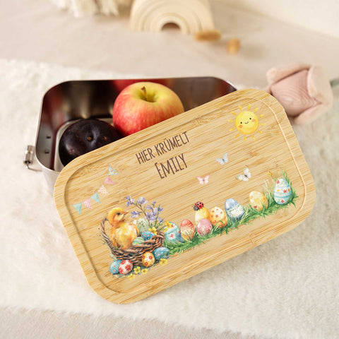 Brotdose mit Deckel für Kinder mit UV-Druck - Frohe Ostern - Versch. Motive