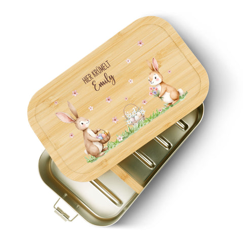 Brotdose mit Deckel für Kinder mit UV-Druck - Frohe Ostern - Versch. Motive