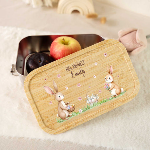 Brotdose mit Deckel für Kinder mit UV-Druck - Frohe Ostern - Versch. Motive