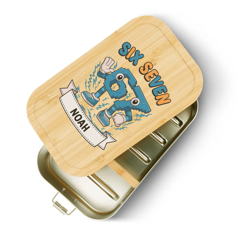 Brotdose mit Deckel für Kinder mit UV-Druck im "Six Seven" Design