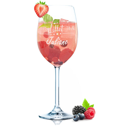 Leonardo Weinglas mit Gravur - "It's Lillet Time" mit Wunschname