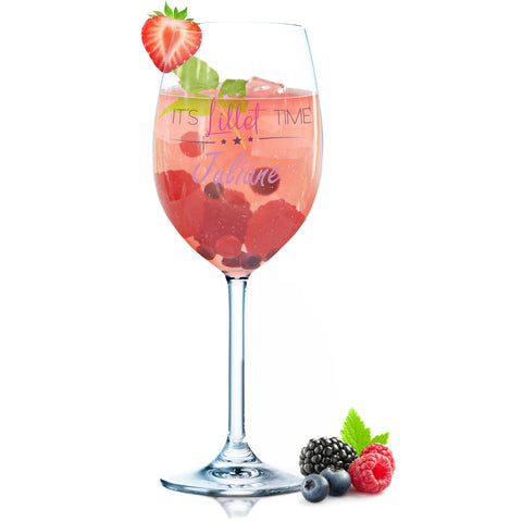 Leonardo Weinglas mit UV-Druck - "It's Lillet Time" mit Wunschname