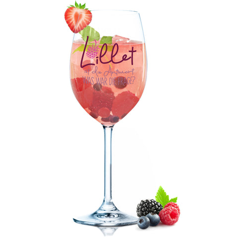 Leonardo Weinglas mit Gravur - "Lillet ist die Antwort"