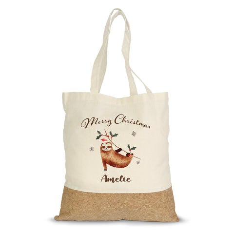 Einkaufstasche Kork - Faultier