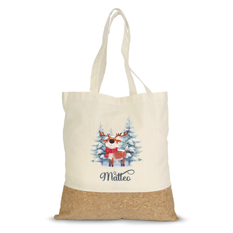 Einkaufstasche Kork - Schneetiere