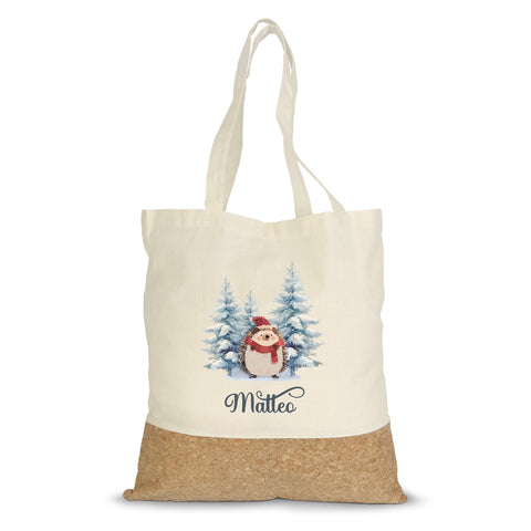 Einkaufstasche Kork - Schneetiere
