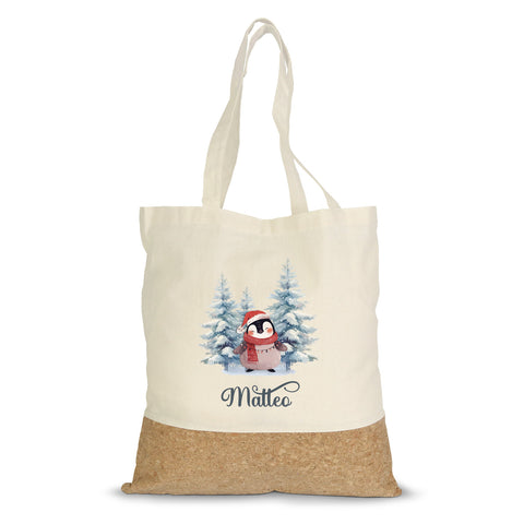 Einkaufstasche Kork - Schneetiere