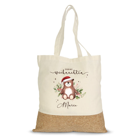 Einkaufstasche Kork - Wintergrün