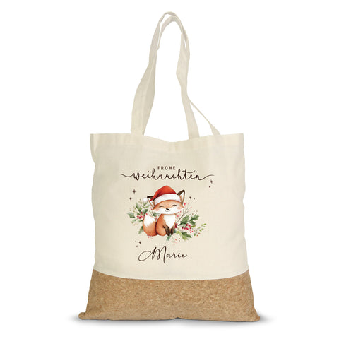 Einkaufstasche Kork - Wintergrün