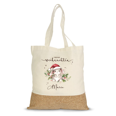 Einkaufstasche Kork - Wintergrün