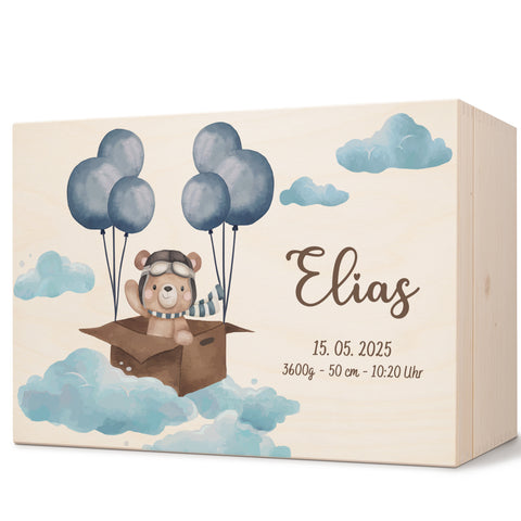 Erinnerungskiste für Kinder mit UV-Druck - Bärchen