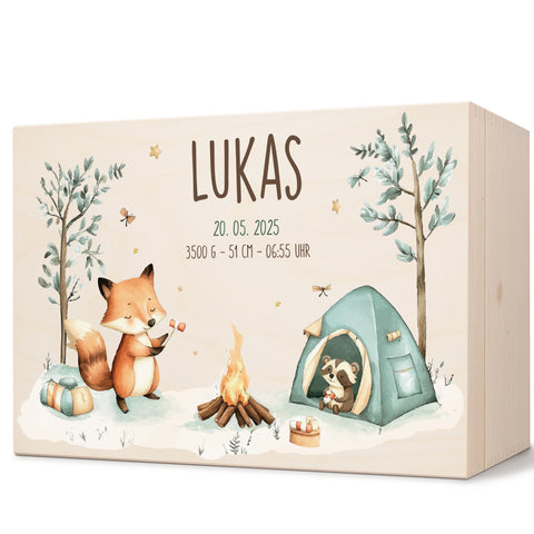 Erinnerungskiste für Kinder mit UV-Druck - Camping