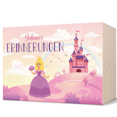 Erinnerungskiste für Kinder mit UV-Druck im Prinzessin Design