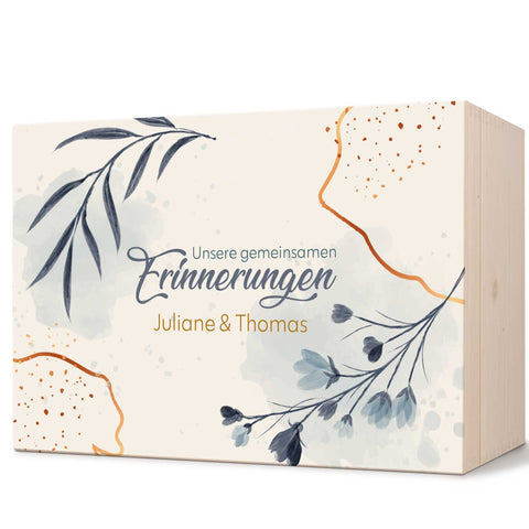Erinnerungskiste mit UV-Druck im Unsere gemeinsamen Erinnerungen Design