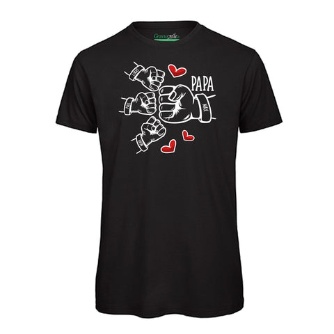 Personalisiertes T-Shirt Set für Vater & Kind - Papa Fist Bump