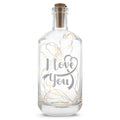Flaschenlicht mit LED-Lichterkette und Gravur "I love you"