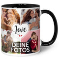 Bedruckte Tasse mit dem Spruch Love und 8 eigenen Fotos