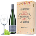 Leonardo Weinglas inkl. bedruckter Holzkiste + Weinflasche
