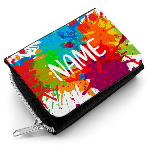 Bedruckte Geldbörse für Kinder im Color Splash Design