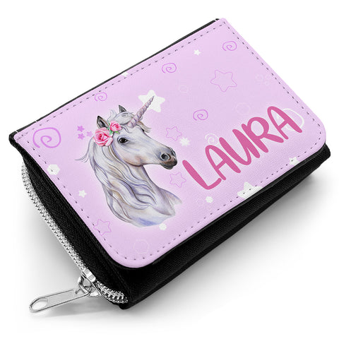 Bedruckte Geldbörse für Kinder im Einhorn Design