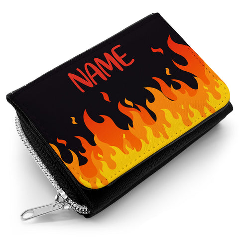 Bedruckte Geldbörse für Kinder im Flammen Design