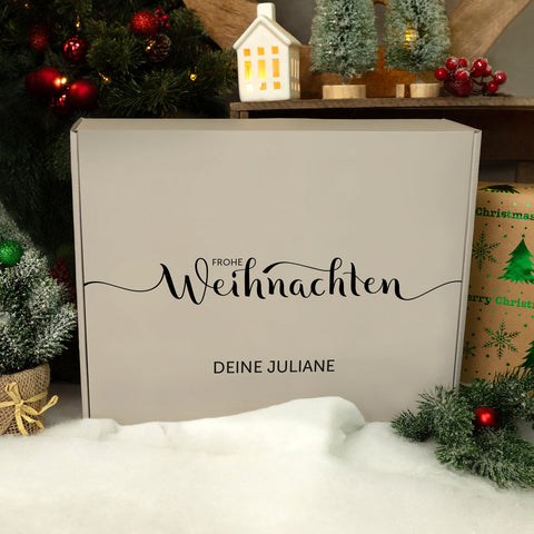 Personalisierte DIY Geschenkbox - Frohe Weihnachten mit Wunschtext