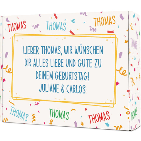 Personalisierte DIY Geschenkbox - Geburtstag mit Wunschtext