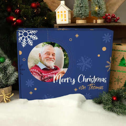 Personalisierte DIY Geschenkbox Fotomotiv Kreis mit Foto & Namen