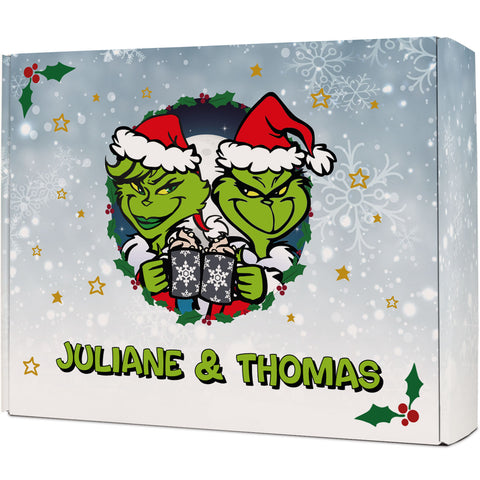 Personalisierte DIY Geschenkbox Grinch mit Namen