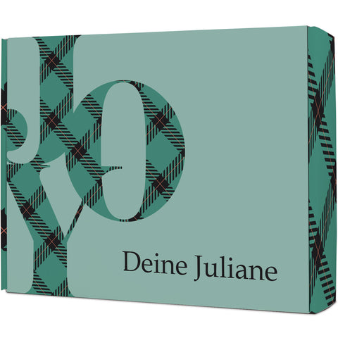 Personalisierte DIY Geschenkbox im Joy Design mit Wunschtext