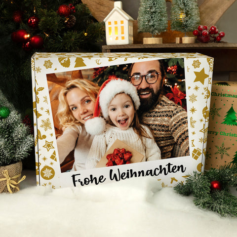 Personalisierte DIY Geschenkbox mit Retro Foto Design