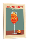 Holzschild mit Aperol Spritz Motiv - Geschenk für Aperol Liebhaber