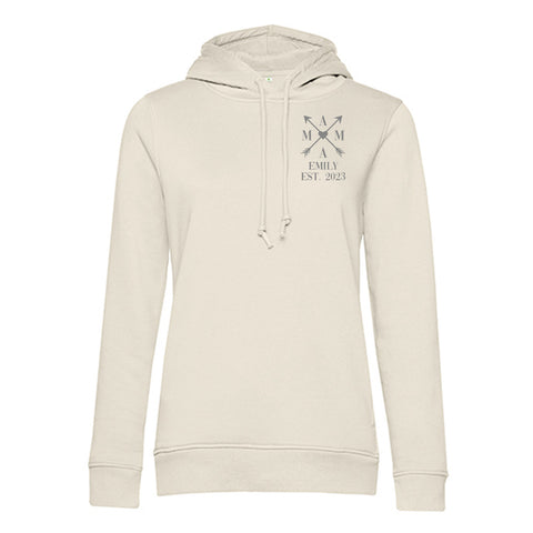 Personalisierter Hoodie für Frauen - MAMA EST. Kreuzpfeile