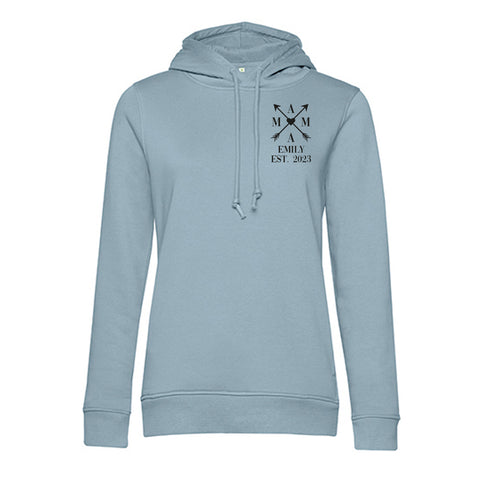 Personalisierter Hoodie für Frauen - MAMA EST. Kreuzpfeile