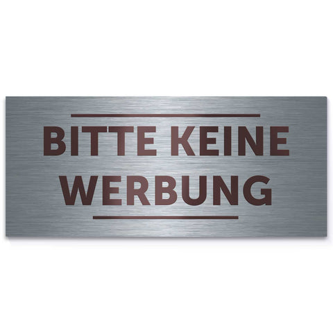 Graviertes Edelstahl Türschild