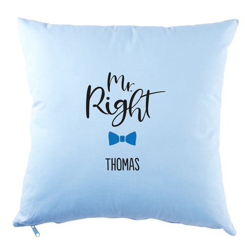 Personalisiertes Kissen mit Motiv - Mr. und Mrs. Right