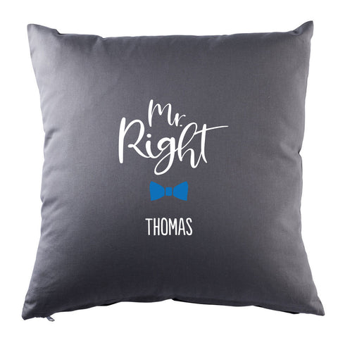 Personalisiertes Kissen mit Motiv - Mr. und Mrs. Right