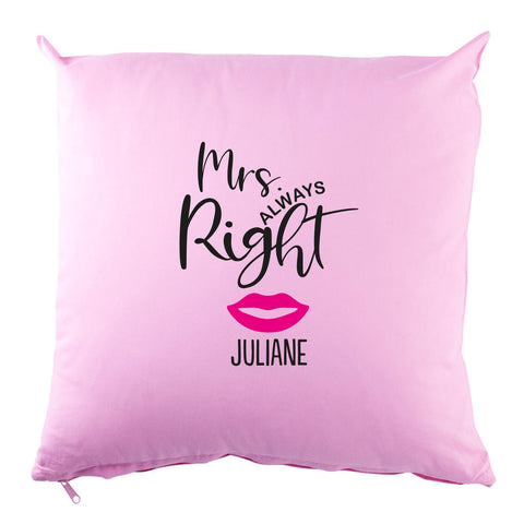Personalisiertes Kissen mit Motiv - Mr. und Mrs. Right